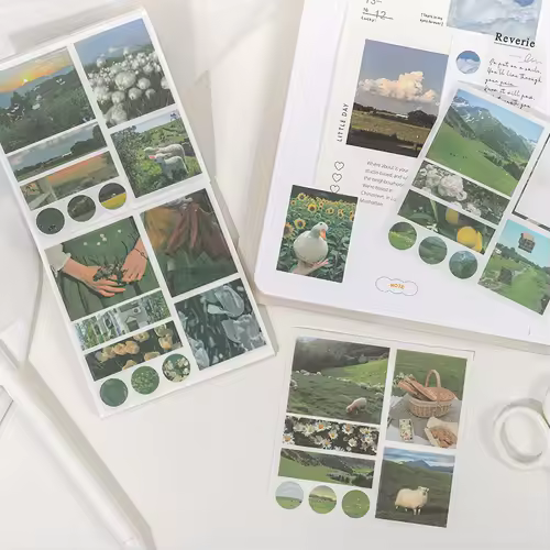 50sheets 50 Patterns Washi Paper Ins Stickers Book Aesthetic Scenery Sticker for Scrapbooking Journals Album Diary DIY Paers - Image 3