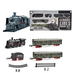 High Simulation Electric Train Retro Classic Electric Train Set Model  Alloy plastic Children's Toy Train Model