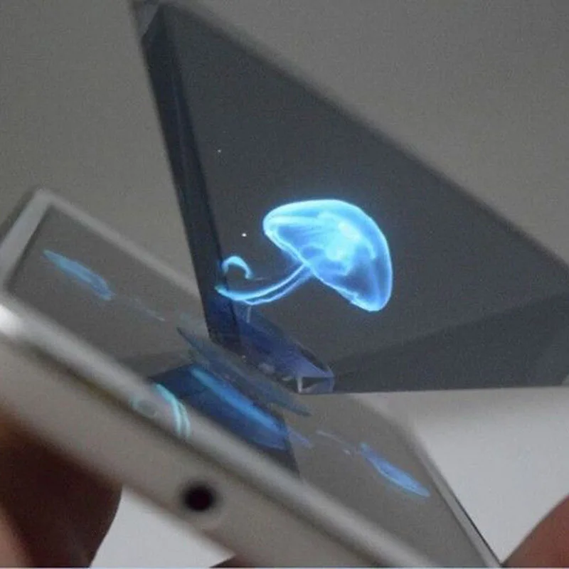 Nowy wyświetlacz 3D Hologram piramida projektor stojak wideo uniwersalny na inteligentne mobilne telefony w miniaturowy projektor hologramowy