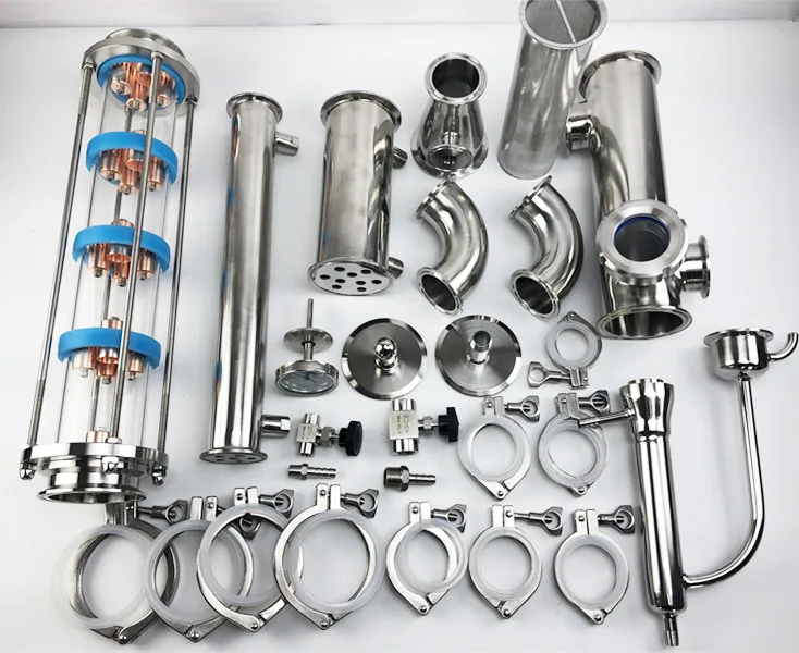 Imagem -03 - Coluna Destilador Sanitário Combinação de Torre de Refluxo com Pisos Coluna de Destilação e Conjunto de Cesta de Gin Novo 76 mm Od91