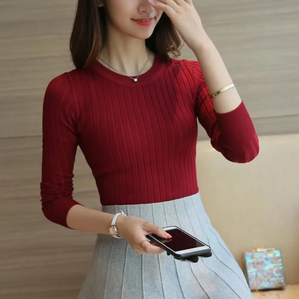 New Women Sweater High Elastic Solid Turtleneck Fall Winter Fashion Sweater Women Slim Sexy High Bottoming Knitted Pullovers