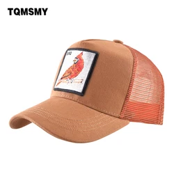 TQMSMY czapki baseballowe z wyszywany ptak łatka letnia czapka typu Snapback dla mężczyzn oddychająca siatka daszki ochronne kobiety czapka w stylu Hip-Hop TMDHBI