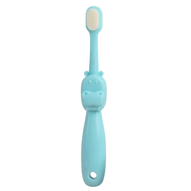 Children Kids Micro-Nano Sensitive Toothbrush Extra Super Soft 10000 Bristles Protect Fragile Gums Cartoon Hippo Cleaning G99E