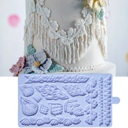 Beautiful Macrame Accessories Silicone Mold Fondant Cakes Decorating Mould Sugarcraft Chocolate Baking Tools For Cakes Gumpaste