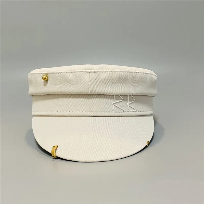 New Arrival Spring Summer Caps with Earrings  Women Newsboy Cap Letter Military Cap Visor