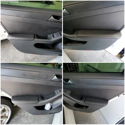 Microfiber Leather Door Panel Cover For VW Jetta MK6 2012 2013 2014 Interior Car Door Armrest Panel Skin Cover Protective Trim