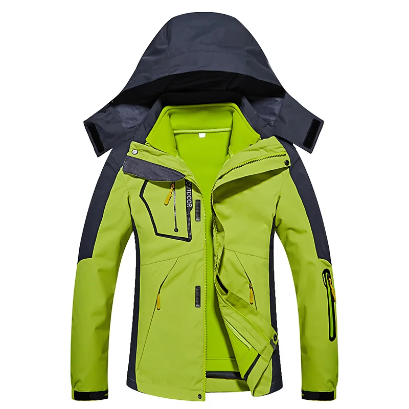 Winter 2 Pieces Inside Cotton-Paded Women Hiking Jackets Outdoor Sport Waterproof Thermal Ski Camping Climbing Female Jackets