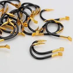 30pcs/lot Fishing Hook Single Fishhook Supplies Lures Carp Fishing Tackle Barbed Colored Tungsten Alloy Fishing Accessories