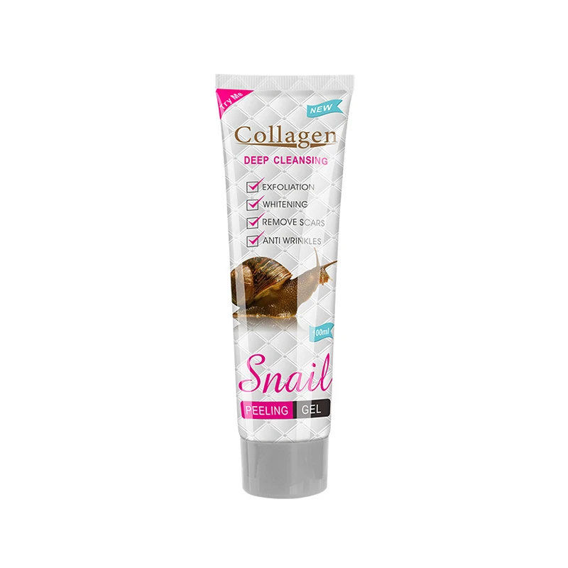 Gel exfoliante de colágeno de caracol, limpieza suave de poros, exfoliación Facial, pollo, piel muerta, hidratante, cuidado de la piel, Gel Facial