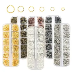1050Pcs 0.7mm plated color Open Jump Rings Mixed 4mm 5mm 6mm 7mm 8mm 10mm iron Split Rings For DIY Jewelry Making 6 colors