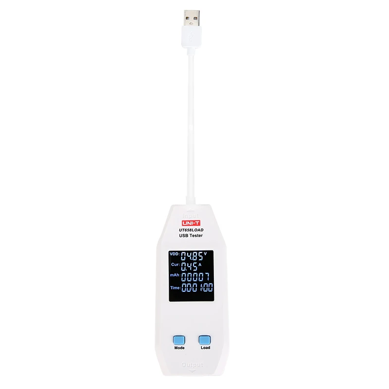 Probador USB Digital de UNI-T serie UT658, equipo de carga de bolsillo, inspección de calidad, medidor de capacidad de corriente de voltaje