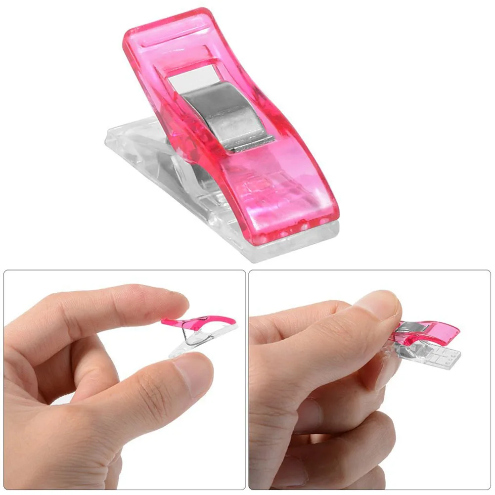 NEW 100pcs Plastic Clip Clamp Patchwork Sewing DIY Craft Quilt Binding