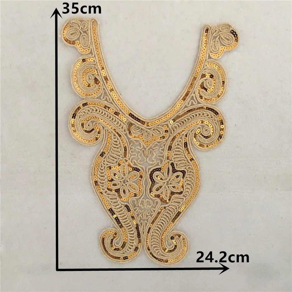 Various Styles Collar Sequin Lace Collar DIY Embroidery Tulle Lace Neckline Decoration Clothes Neckline Sewing Accessories