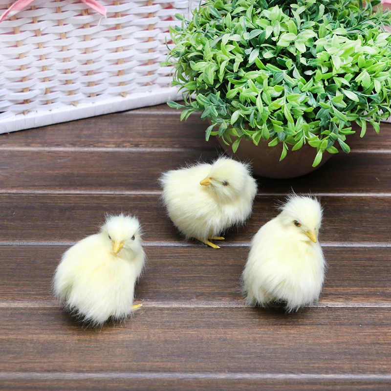 Realistic Cute Plush Chriping Baby Chick Toy Animal Doll Kids Birthday Christmas Easter Gift Decoration Photography Props