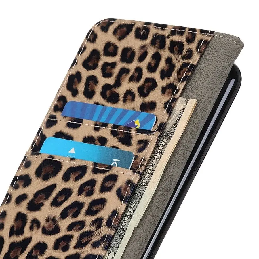 Leopard leather case for Samsung Galaxy a20s, A51, A71, A81, A91, handmade, for girls and women