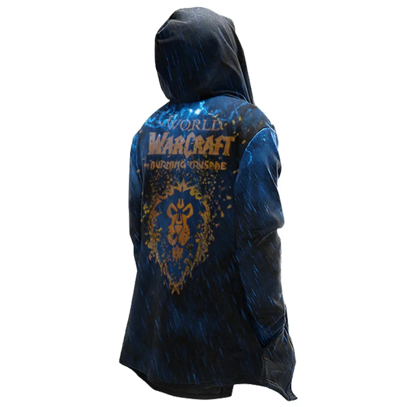 2021 World of Warcraft Cosplay Trench The Horde Cosplay Costume Mid-length Plush fabric Jacket  Halloween Adult Game Theme Coat