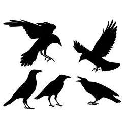 Black Crows Metal Cutting Dies Halloween Birds Set Stencil For DIY Scrapbooking Paper Craft Knife Mould Animal Embossing Dies