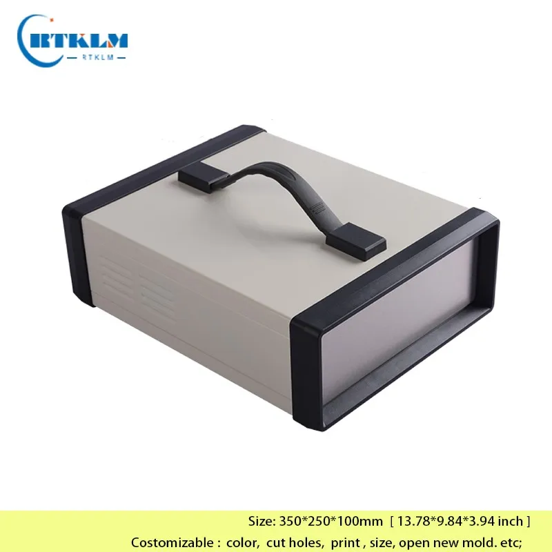 

DIY Metal Iron Enclosure Case Electronic Project PCB Instrument Box Iron Junction box with handle 350*250*100mm