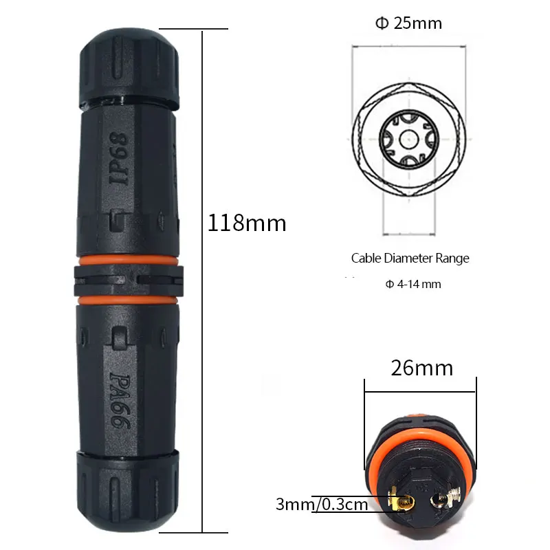 Yxy m20 conectores de cabo à prova dwaterproof água 2/3/4/5 pinos 2 núcleo ip68 redondo tipo reto plugue ao ar livre masculino para fêmea