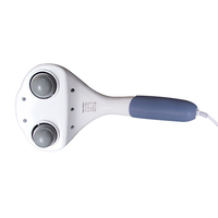 Electric Handheld Massager Hammer Vibrating Double Head Neck Back Body Cervical Vertebra Relax Stick Roller With 6 Massage Heads