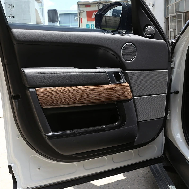 For Landrover Range Rover Sport RR Sport 2014-2020 Carbon Fiber Style ABS Plastic Inner Door Decoration Cover Trim Accessories