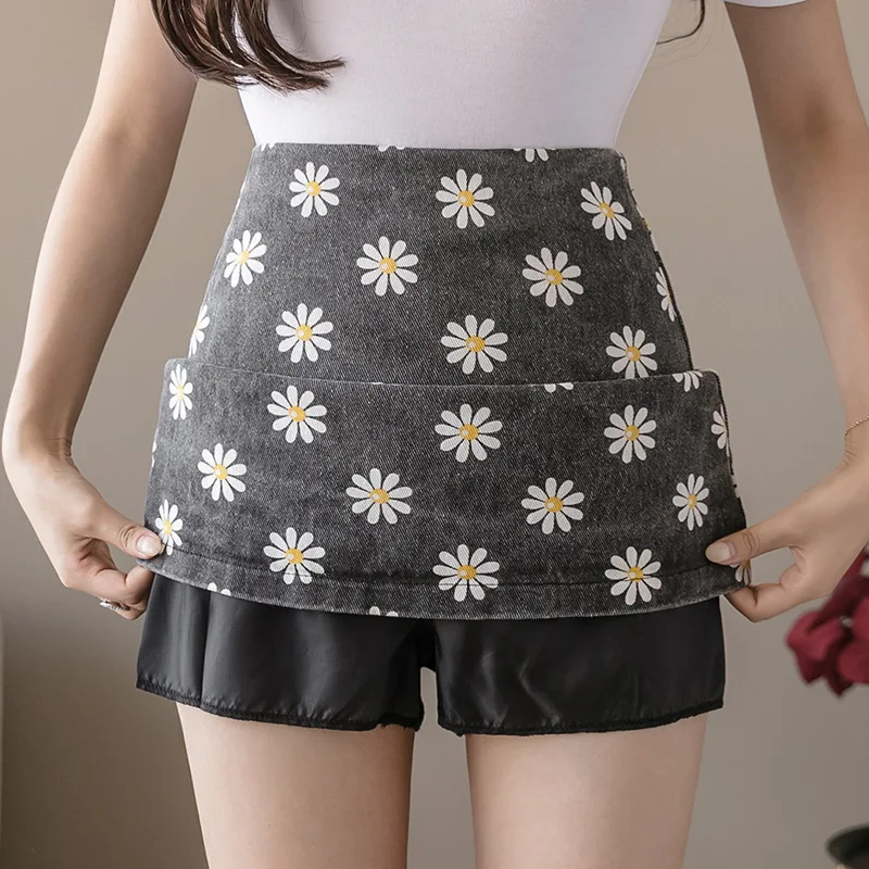 2020 Little Daisy Denim Jeans Skirt Vintage Sexy Autumn Summer Temperament Hip High Waist Slim A- Line Short Skirts Womens