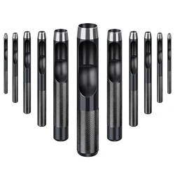 11Pcs Rotonda Perforatrici Set Per Il Cinturino, in pelle, guarnizioni Cintura, tessuto, Vestiti di tela, occhiello (1-10Mm) Rotonda Hollow Perforatrici