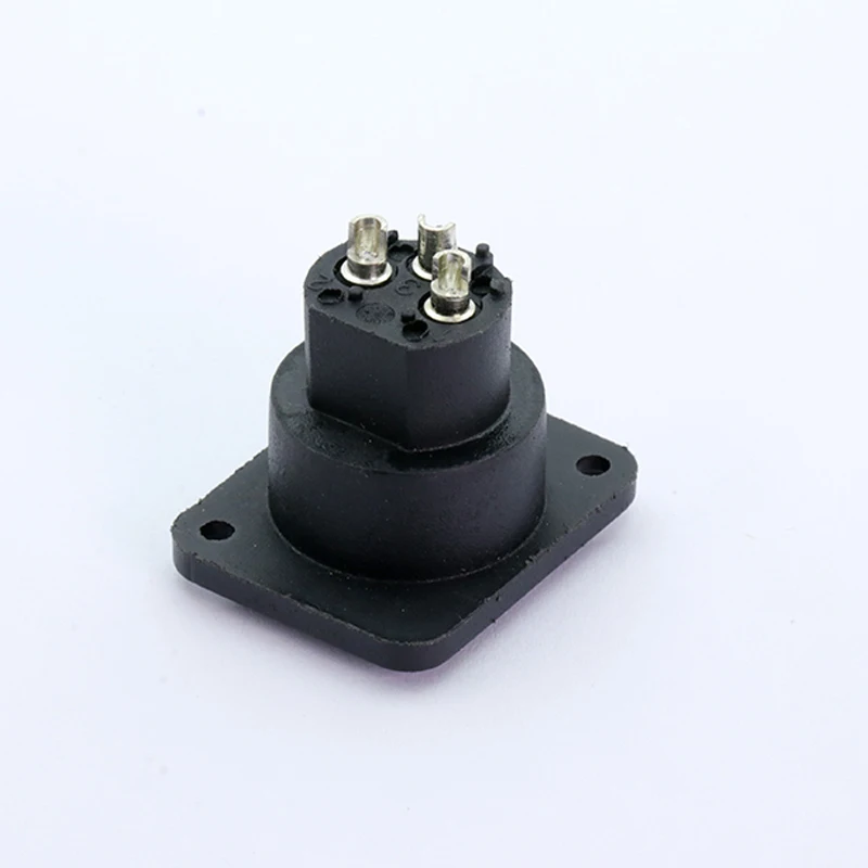 1pc XLR female socket Connector, 3pins, panel mount type, black color, for Audio/Video