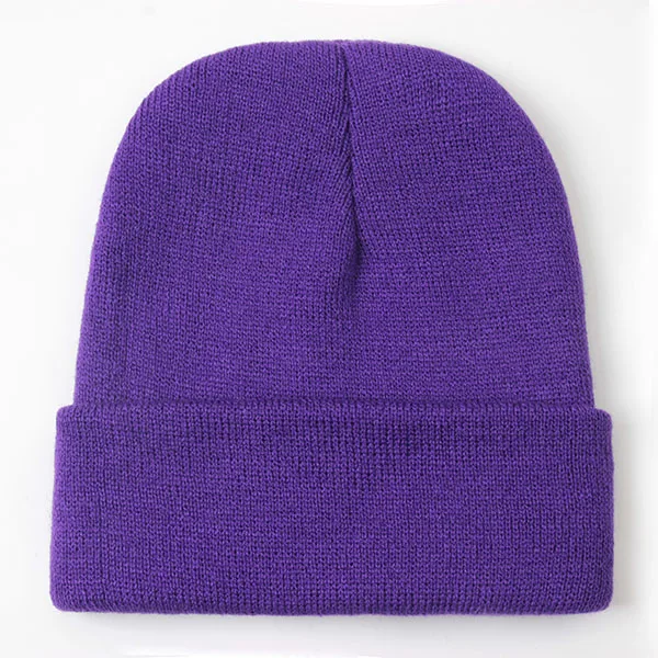 Solid Unisex Beanie Autumn Winter Wool Blends Soft Warm Knitted Cap Men Women SkullCap Hats Gorro Ski Caps 24 Colors Beanies, image 27