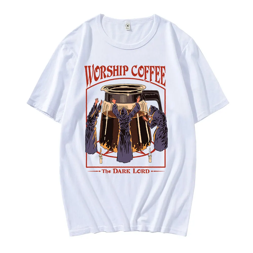 202 1hot Sale Popular Style Couple Tshirts Worship Coffee Printed High Quality Unsiex T-shirts Oversize Cotton Comfortabled Tees