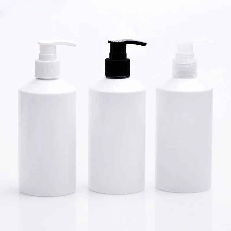 300ML X 20 Lotion Pump Oblique Shoulder Plastic Bottles Empty Cosmetic Packaging Bottle With Liquid Shampoo Dispenser Shower Gel