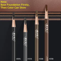 Hard Formula Eyebrow Pencil Square Core Matte Waterproof Eyebrow Pencil Tattoo Pencil Black Grey Natural Henna Eyebrow