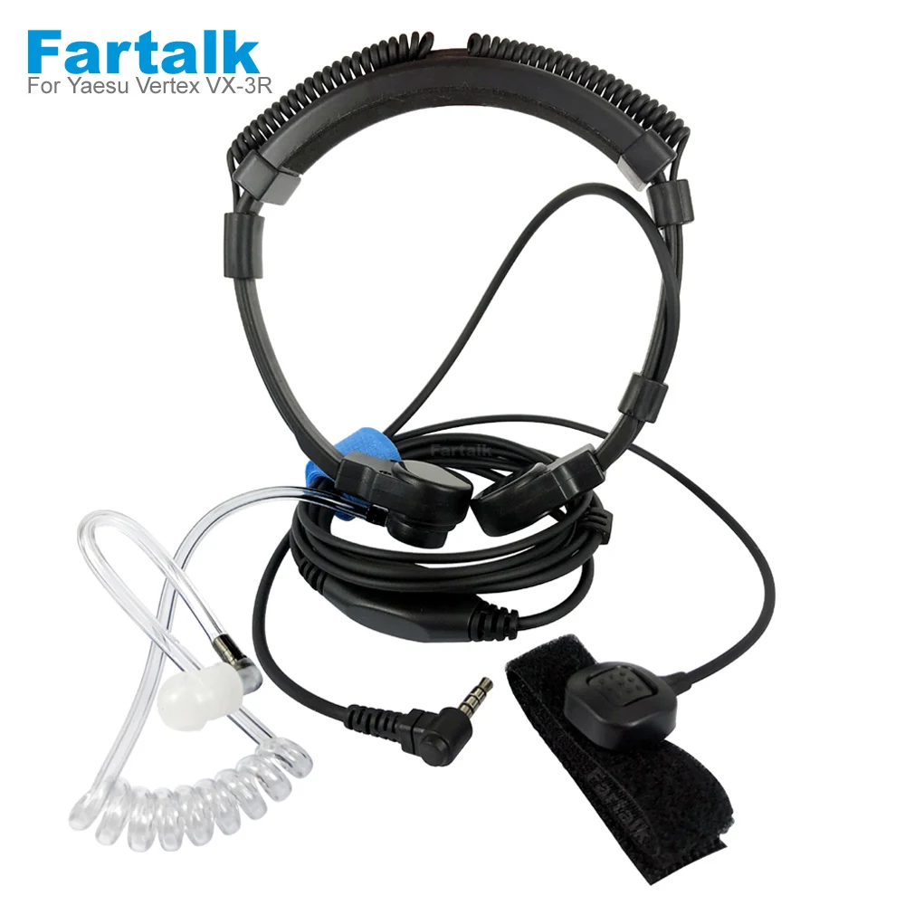 

Telescopic Throat Microphone Earpiece Headset Mic for Yaesu Vertex VX-3R 5R 1R 2R 130 150 160 180 210 FT-50 60R Two Way Radio