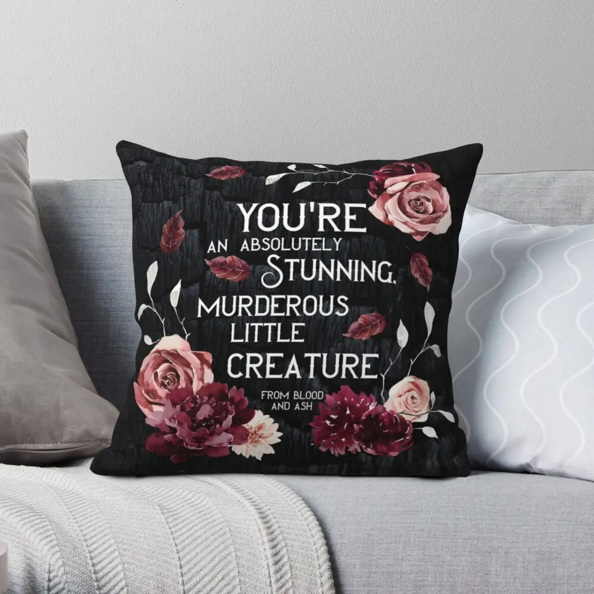 From Blood And Ash Murderous Square Pillowcase Polyester Linen Velvet Pattern Zip Decor Home Cushion Cover Wholesale