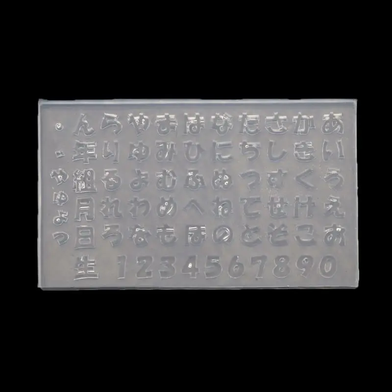 DIY Japanese Hiragana and Katakana Resin Carving Mold Japanese Alphabets Fifty Kana Number Art Templates Mold DropShip