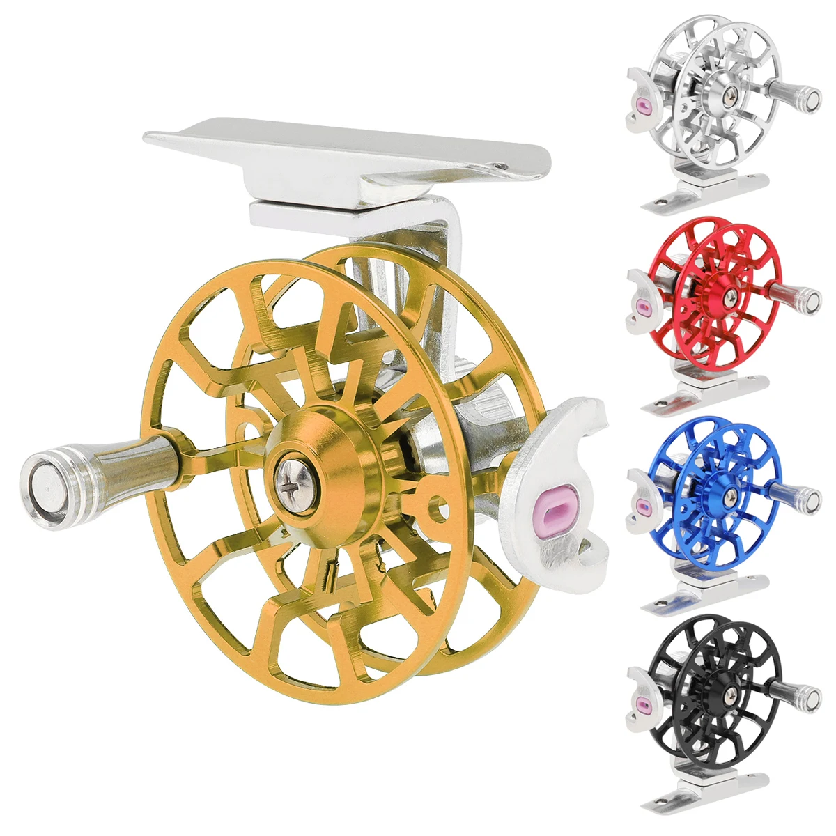 Aluminum Alloy Former Ice Fishing Reel Fly Fishing Wheel Ultra-Light 50g 5 Colors Optional