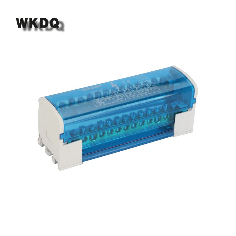 WKH215 Din Rail Terminal Blocks  Modular Screw Connection Power Distribution Block Box Universal Electric Wire Junction WKH-215
