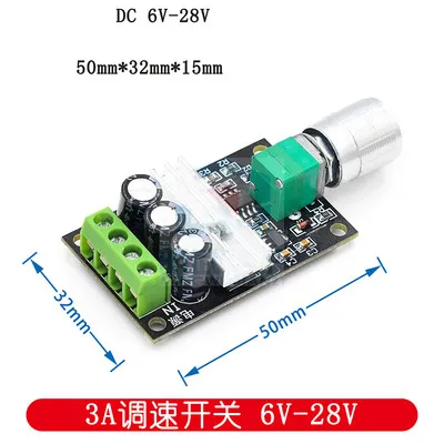 YYT PWM DC motor speed controller 2A 3A 5A 10A switch function DC-DC 4.5V-35V Adjustable Speed Regulator 24V