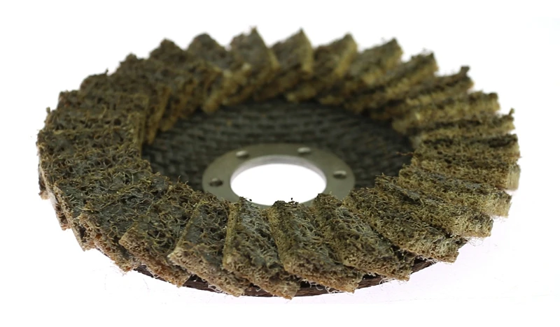 1 stück 4.5 ”/115*22mm Klappe Schleifen Disc Winkel Grinder Nicht-woven Polieren Disc für metall Aluminium – Detail 2