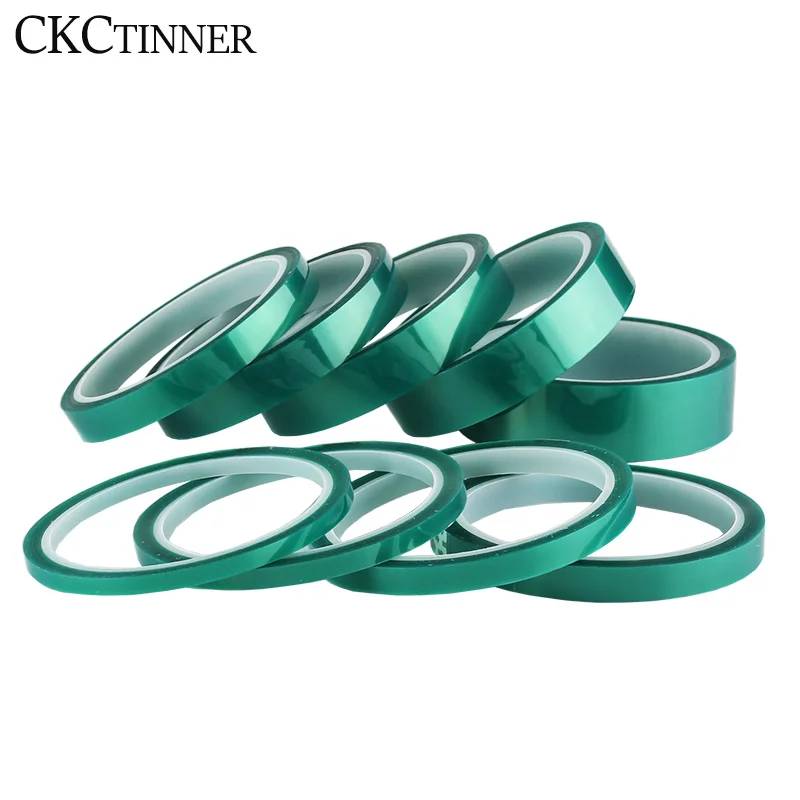 5/6/8/10/12/15/20-80MM x 33M verde resistente alle alte Temperature nastro Kapton poliimmide per attività elettriche/griglie/verniciatura a polvere