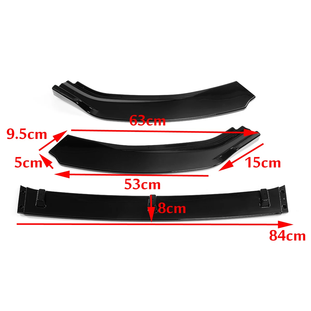 3PCS Car Front Bumper Splitter Lip For Volkswagen VW For Golf MK7 MK7.5 2014 2015 2016 2017 Spoiler Diffuser Guard Body Kit