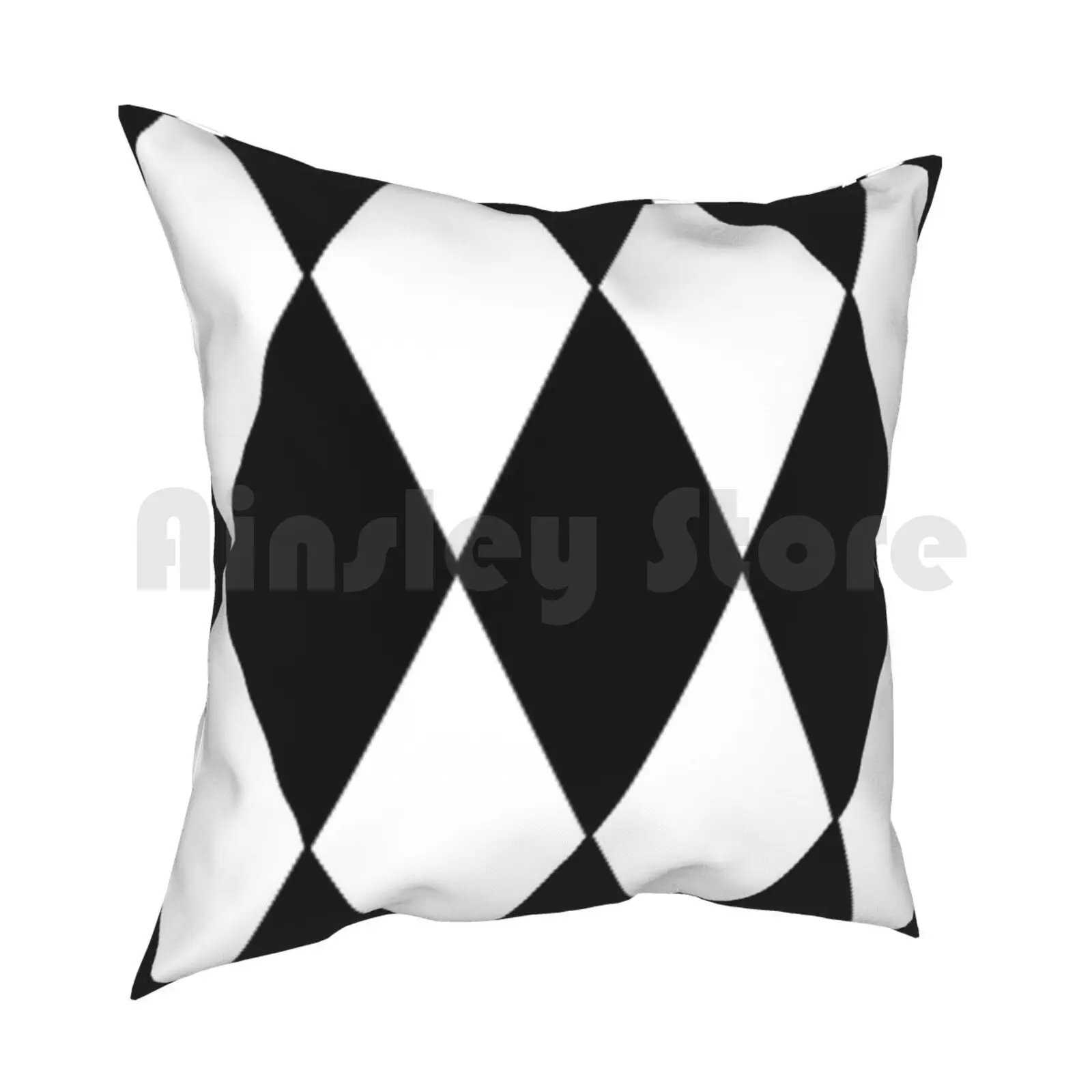 Large Black And White-Diamond-Argyle Pattern Designed For Home Decor And Clothing Outdoor Hiking Backpack Riding Climbing