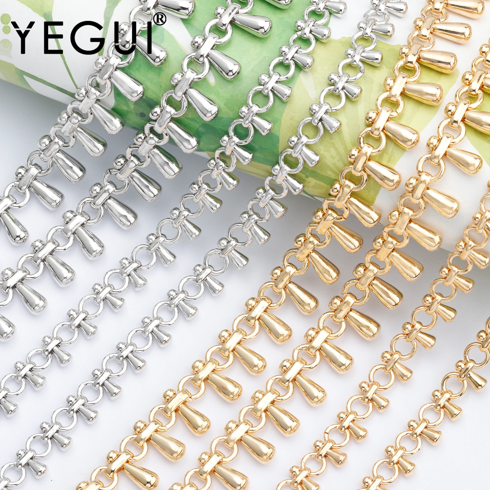 

YEGUI C117,jewelry accessories,diy chain,18k gold plated,0.3 microns,hand made,diy bracelet necklace,jewelry making,1m/lot