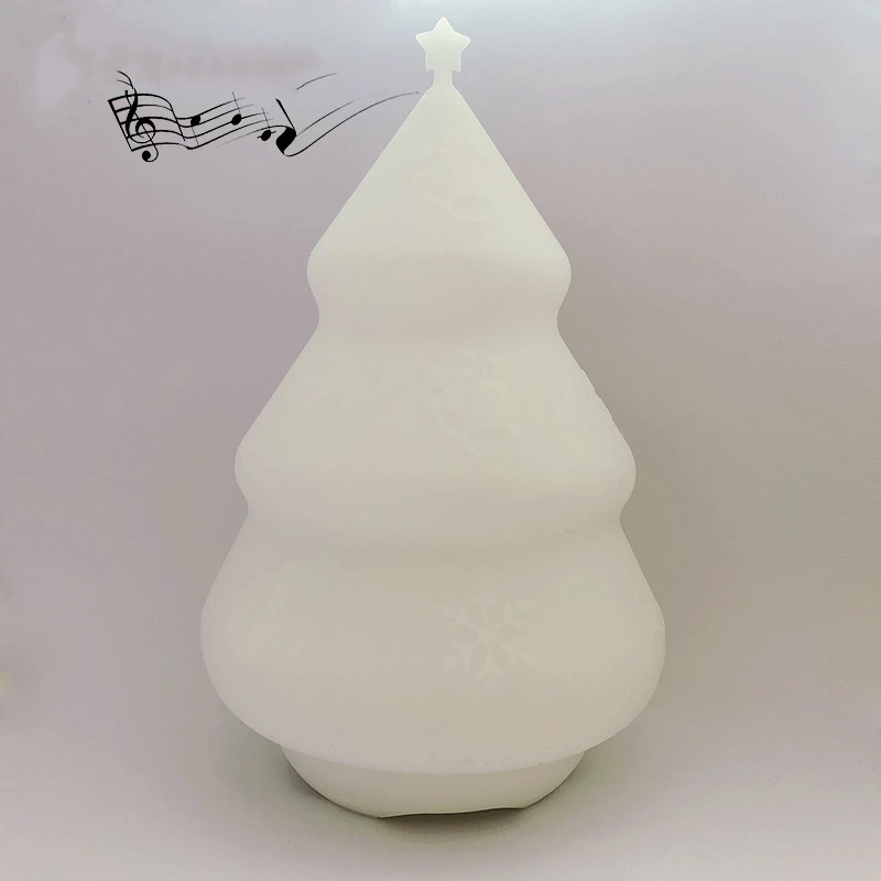 Colorful Christmas Tree Night Lamp 7-color Pat Touch Color-changing Eye Protection Bedroom Bedside Nightlight Gift Children