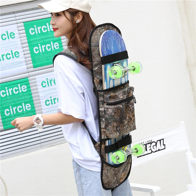 Plecak do przechowywania z podwójnym bujaczem, torba na deskę surfingową, torba na Longboard, torba na deskorolkę, akcesoria do skateboardu