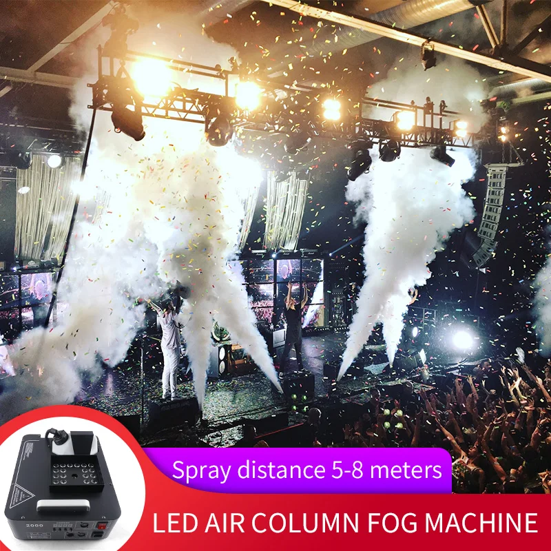 Led Colorful Gas Column Smoke Machine DJ Fog Machine Stage Smoke Machine Remote Control Thermostat Spray Machine Stage Lights DJ