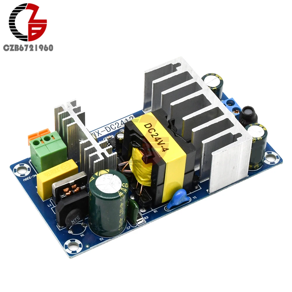 100W 4A-6A Stable High Power Switching Power Supply Board AC 110V 220V to DC 24V Power Transformer Step Down Voltage Regulator