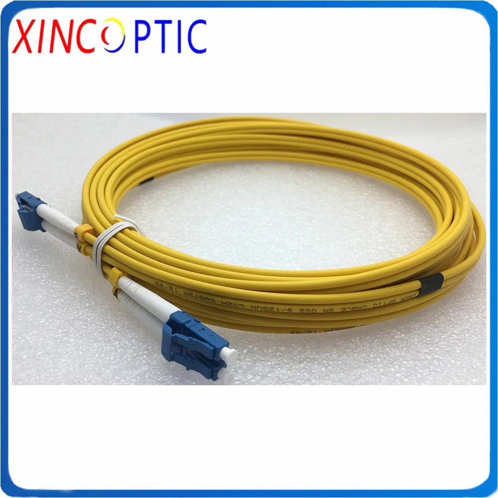 

LC/UPC-LCUPC 9/125 Single Mode Duplex 3.0mm,1/2/3/5M,PVC Yellow Jacket,LC-LC SM,G652D,DX,3.0mm 2M Fiber Optic Patch Cord