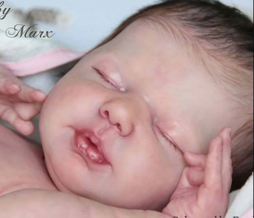 NPK 19inch Valentina By Elisa Reborn Doll Kit Sleeping baby with cloth body Fresh color Soft Touch