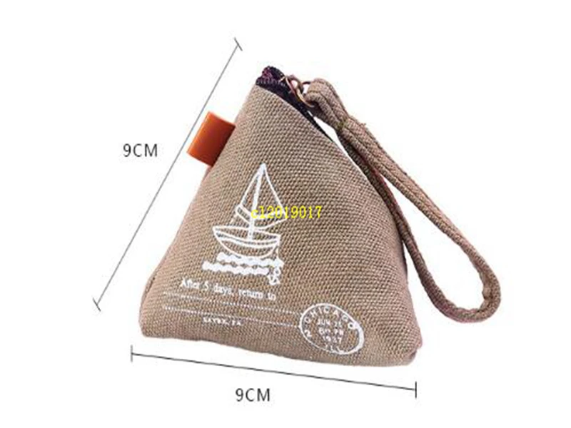 Korean Cute Canvas pocket bag creative retro zongzi receipt bag